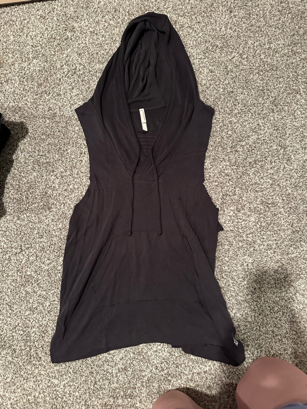 FP Movement by Free People Black Sleeveless Hooded Tunic